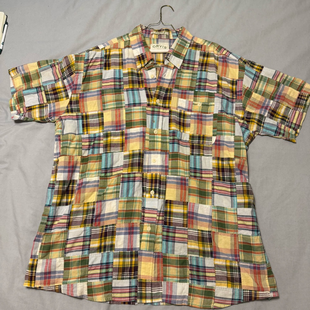 Orvis Multicolor Patchwork Plaid Shirt